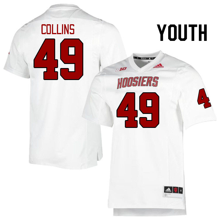 Youth #49 Ta'Derius Collins Indiana Hoosiers College Football Jerseys Stitched Sale-Retro